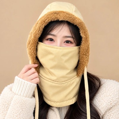 1 Pcs- Winter Thick Warm Windproof Hat with Ear Flaps - [Khaki]