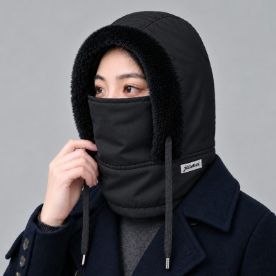1 Pcs- Winter Thick Warm Windproof Hat with Ear Flaps - [Black Color]